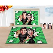 Resim Bk Gift Kişiye Özel Sevgililer Karikatürlü 1000 Parça Profesyonel Puzzle-18 