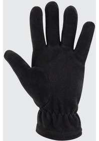Resim Zirve Şapka Polar Eldiven Unisex Siyah Siyah Tek Ebat Siyah 