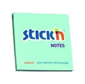 Resim Stickn 76x76mm Yapışkanlı Not Kağıdı Pastel Mavi 100 Yaprak 12 Paket 21149 