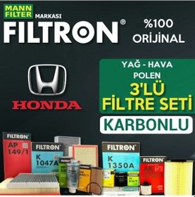 Resim Honda Civic 1.6 Fb7 Filtron Karbonlu Filtre Bakım Seti 2013-2016 