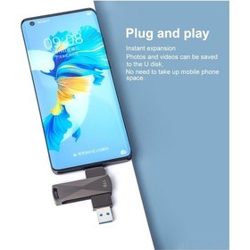 Resim Xindoker Hızlı Çift Arayüzlü Usb Bellek - Type-c Ve Usb 3.0 İle 1tb Kapasite 128gb Genişletilebilir 