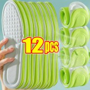 Resim Ayakkabılar için 6 Çift Hafıza Köpük Spor Tabanlıkları - Şok Emici, Nefes Alabilen Ağ, Kalınlaştırılmış Yastıklama ve Ergonomik Tasarım - Koşu, Spor Ayakkabılar, Aksesuarları için Gri Yeşil Üniseks Tabanlıklar 