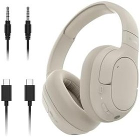 Resim Belkin SoundForm Isolate Gürültü Önleyici Kablosuz Kulaklık (Kum) - Mikrofonlu, 60 Saat Pil, Derin Bas, CloudCushion Konfor, Bluetooth Kulak Üstü Kulaklık 