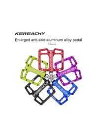 Resim Kereachy 3 Rulmanlı Ultralight Alüminyum Alaşımlı Mtb Bmx Geniş Platform Bisiklet Pedalı Mavi 