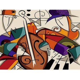 Resim wombhobby Picasso 2 Sayılarla Boyama Seti 80x100 cm Çerçeveli (Kasnağa ) Gerili 