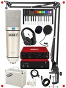 Resim markentegra Stüdyo Kayıt Ekipmanları Seti - Midi Klavye Mikrofon 