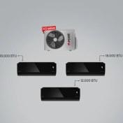 Resim Arçelik A++ 18000 BTU + 18000 BTU + 12000 BTU İç Ünite (1 adet Dış Ünite = 3 adet İç Ünite) 30000 BTU 1+3 Multi Inverter Klima 