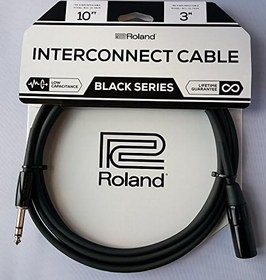 Resim Roland Black serisi simetrik bağlantı kablosu - 6,3 mm -TRS jak (erkek) XLR (erkek), uzunluk: 3 m - RCC-10-TRXM 