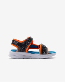 Resim SKECHERS Sola Glow Sandal Büyük Erkek Çocuk Gri Işıklı Sandalet 401672l Ccor 