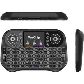 Resim Wechip İ10 2.4g Kablosuz Mini Klavye, 7 Renkli Aydınlatmalı, Dokunmatik Yüzeyli, Android Tv Ve Pc Uyumlu 