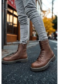 Resim Derije Erkek Askeri Bot Kahve Mn009 Kahve 