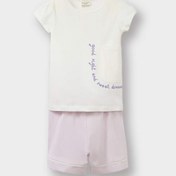 Resim DeFacto Kız Bebek Pijama Takımı Kısa Kollu Penye Üst Esnek Belli Şort E1548A525HSPN425 