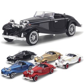 Resim Vintage Klasik Araba Diecast Modeli, Kapalı Çift Kapılı Geri Çekme Oyuncak Araba, Erkek ve Kızlar İçin Koleksiyonluk Hediye, Doğum Günü veya Tatil İçin Mükemmel Hediye 