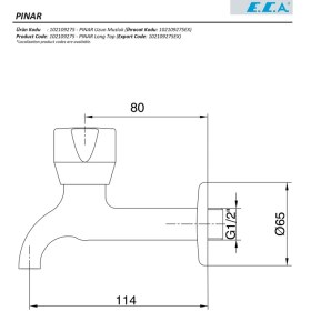 Resim Eca Pınar Süzgeçli Uzun Musluk 102109275 
