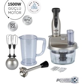 Resim Tefal HB203A30 MasterBlend Activflow 1000 Watt Pro Blender Seti [ Gümüş ] - 8000035875 