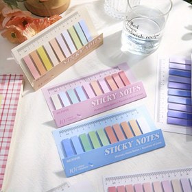 Resim 200 adet Morandi Renkli Basit İndeks Etiketi, 17cm(6.7In)*8.5cm(3.3In) Öğrenci Etiketi Not İşaretleyici Etiketler 