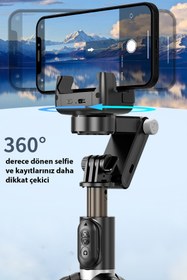 Resim TECHNOMEN Q18 Masaüstü Gimbal Sabitleyici Çekim Modunda Telefon Takip Dolgu Işığı Ile Selfie Çubuğu Tripod 