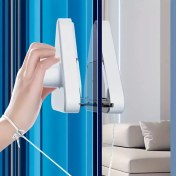Resim 1 adet Güçlü Manyetik Çift Taraflı Pencere Silme Temizleyici - Dayanıklı Plastik, Yüksek Katlı Binalar, Oturma Odası, Yatak Odası ve Banyo Yüzeyleri için Kolay Kullanımlı Manyetik Cam Temizleme Aracı, Cam Pencereleri için Verimli Temizlik, Pencere Temizleme Aracı | Modern Temizlik Aracı | Dayanıklı Plastik Silme, Pencere Temizleme Araçları 