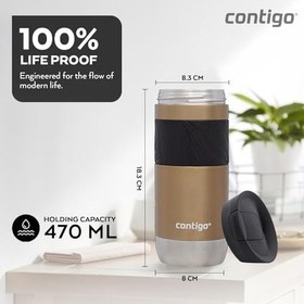 Resim CONTIGO BYRON PRO SNAPSEAL TERMOS BARDAK 470ML KARAMEL 