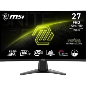 Resim Hepta Collection MSI 27" MAG 27C6F Gaming Monitör, FHD, 16:9 Curve 1500R, Rapid VA 180Hz 1ms, Adaptive-Sync 