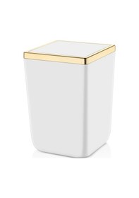 Resim Prima Nova Toskana Çöp Kovası 6 Lt Beyaz Altın Beyaz 