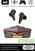Resim LaraThec K98 Pro Oyuncu HD Ses Mikrofonlu Işıklı Metal Kasa iOS Android Uyumlu Bluetooth Kablosuz Kulaklı 