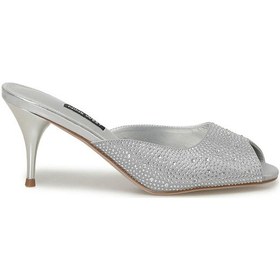 Resim Donnela 4fx Gri Kadın Topuklu Terlik Gümüş 