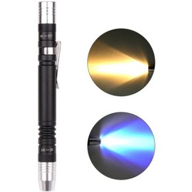 Resim Guangdong Spirit Kalem Işığı Ultra Violet Xpe Led El Feneri Mor Muayene 2 X Aaa Lamba "value":"siyah" Siyah 