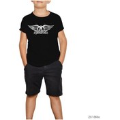 Resim Aerosmith Wings Siyah Çocuk Tişört Siyah 