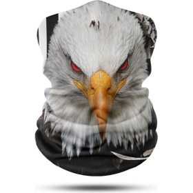 Resim Dair Aksesuar Kartal Desenli Motosiklet Boyunluk Bandana 
