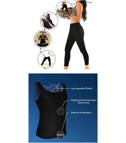 Resim Body Sauna Termal Tayt Takımı Siyah 
