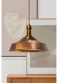 Resim Asaletli Eskitme Long Knob Başlık Retro Sarkıt Lamba Restoran Salon Aydınlatma Patina 