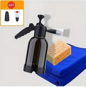 Resim Lumaworld 3 Parça Siyah Araba Yıkama Seti Basınçlı Köpük Spreyleyici Mikrofiber Havlu 
