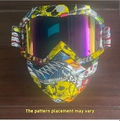 Resim Dashanshop Motorsiklet Kayak Outdoor Spor Gözlüğü Rüzgar Toz Emniyetli Renkli Lens Ayarlı 