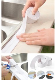 Resim Su Sızdırmaz Geçirmez Dayanıklı Lavabo Tezgah Küvet Duş Banyo Mutfak Pencere Kenar Bandı 3,2 Mt 