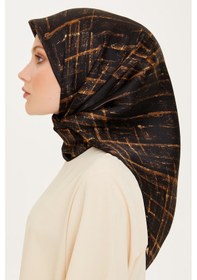 Resim Armine İpek Eşarp 2025 Kış - 9258-02 Sura - Siyah 