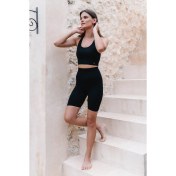 Resim Jerf Gela Şekillendirici Sport Biker Tayt Siyah 