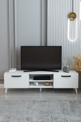 Resim izcodesign Design Efes Tv Ünitesi 150 cm 2 Kapaklı Raflı Tv Sehpası 