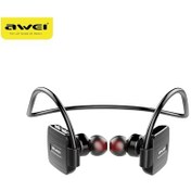 Resim A848bl Siyah Awei A847bl Kablosuz Bluetooth Spor Kulaklık Hd Sterep Ses Boyun Bandı Mikrofonlu Ipx4 Su Geçirmez Koşu Kulaklık 