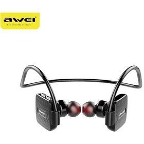 Resim A848bl Siyah Awei A847bl Kablosuz Bluetooth Spor Kulaklık Hd Sterep Ses Boyun Bandı Mikrofonlu Ipx4 Su Geçirmez Koşu Kulaklık 