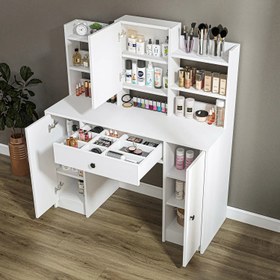 Resim Makyaj Masası - Glamo - Beyaz / 120 Cm 