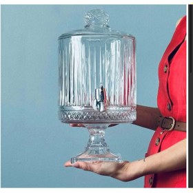 Resim EVRA Kristal Cam Sebil, Damacana, Şerbetlik, Yağdanlık Musluklu 4.5 Lt. 