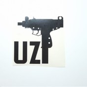 Resim CybillStore Uzi Özel Sticker Siyah 20 Cm 