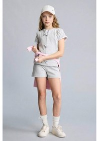 Resim Defacto Regular Fıt 2li Pijama Takımı Kız Çocuk H5514a826smgr28 Gri-gr28 