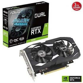 Resim Asus RTX 3050 Dual OC Edition DUAL-RTX3050-O6G 96Bit GDDR6 6GB Ekran Kartı 