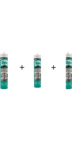 Resim Dafs 3 Adet Şeffaf Silikon 280 ml %100 Universal 