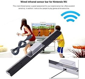Resim Wii Sensör Çubuğu, Nintendo için Kablolu Kızılötesi IR Sinyal Ray Sensör Çubuğu Alıcısı 
