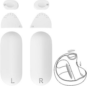 Resim GEEKRIA Anti-Slip Silicone Pad Compatible with Sony PSVR 2, PlayStation VR2 Grip Covers, Controller Grip Protector Sticker, Button Protection Pad Kit (White) 