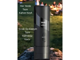 Resim WELLQ Wellpresso Taşınabilir Şarjlı Espresso Kahve Makinesi 