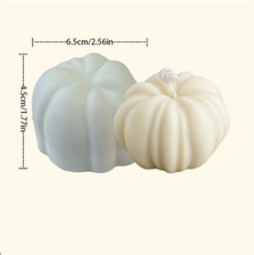 Resim Cordial Beyaz Mum Ve Aromaterapi İçin Cadılar Bayramı Balkabağı Silikon Kalıbı - 1 Adet Beyaz 